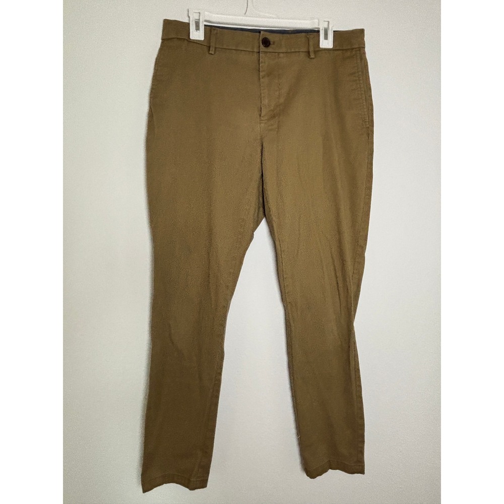 Old Navy Mens Athletic Taper Built-In Flex Chino Pants Khaki Brown 32x32